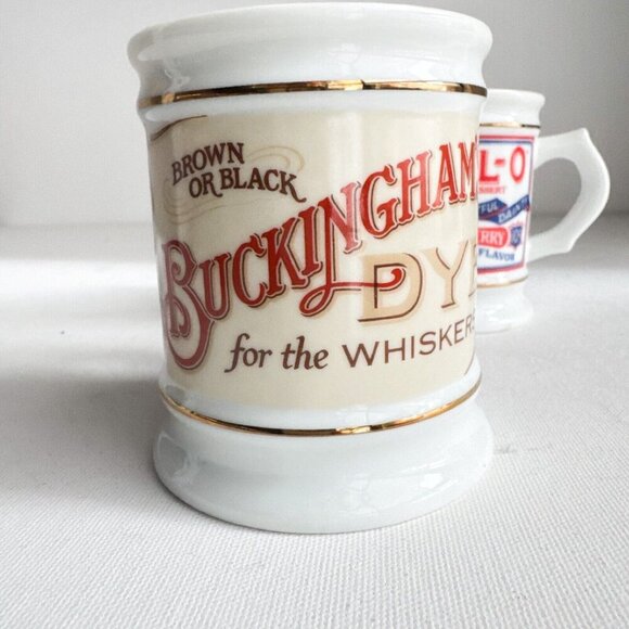 Vintage The Corner Store Mugs Set of 2 Jello and Buckingham Dye for Whiskers - Picture 7 of 10